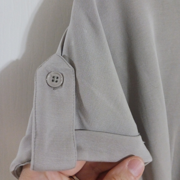 Business casual belted dress grey size small - Picture 3 of 9